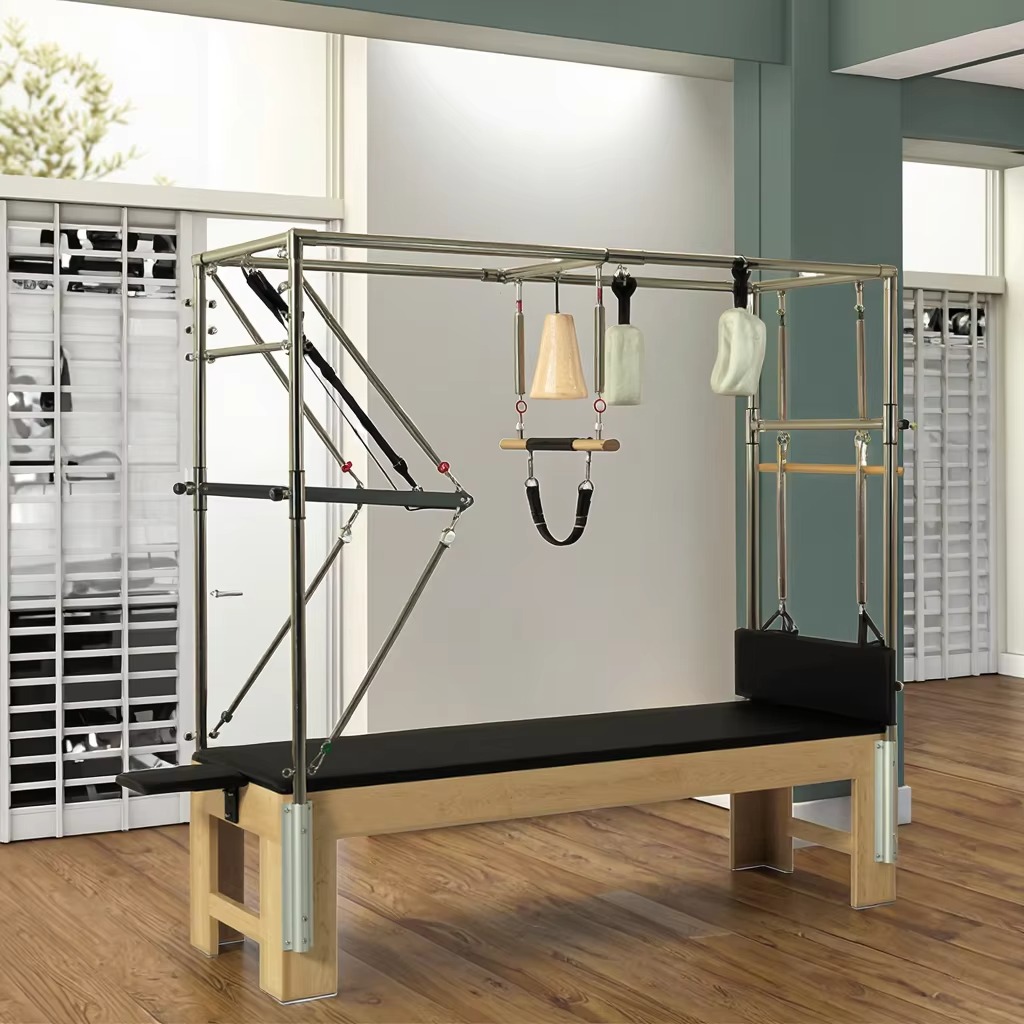 Pilates Yoga Origin - Peralatan Reformer Pilates Kayu Oak untuk