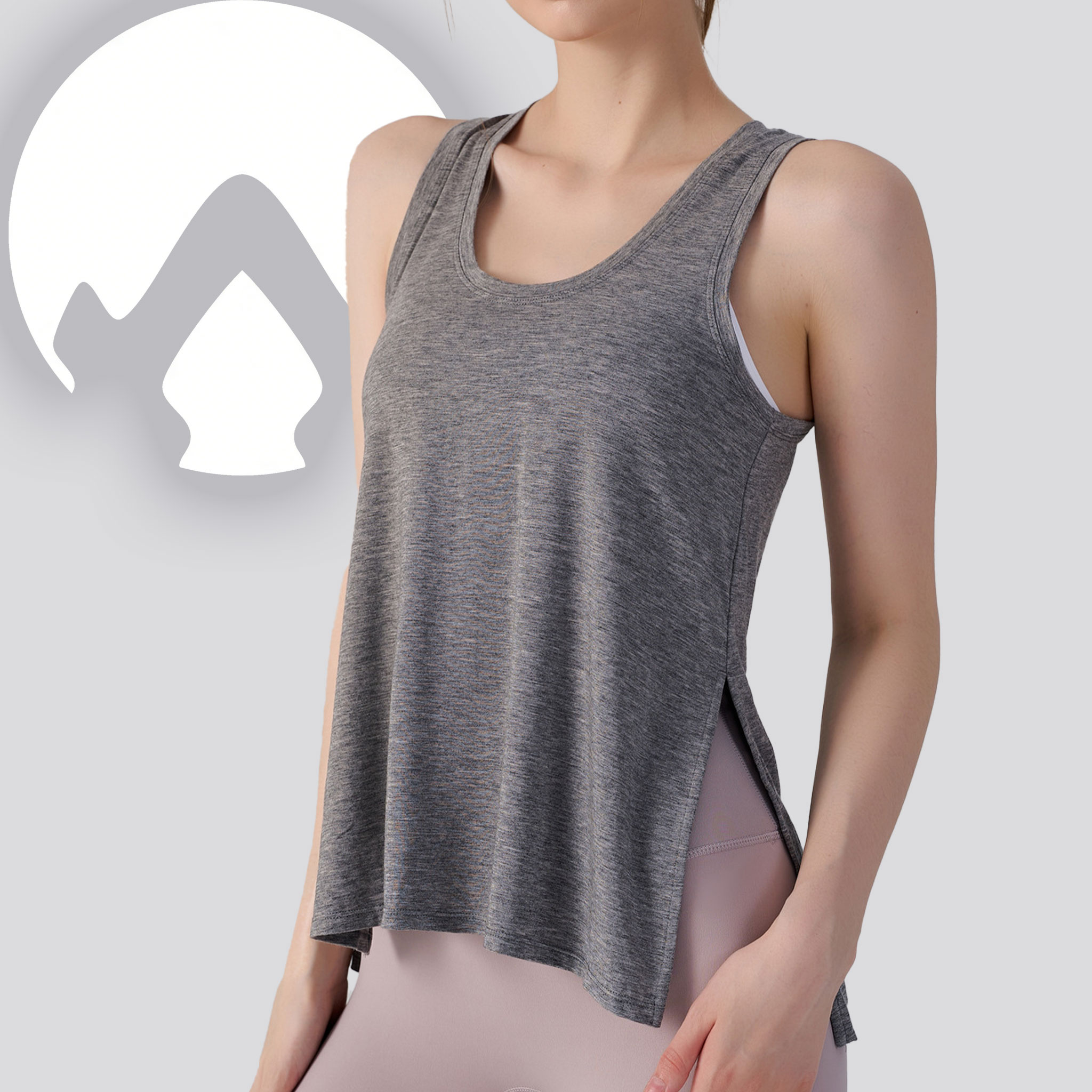 Pilates Yoga Stretching - Tank top olahraga wanita Stown berbahan