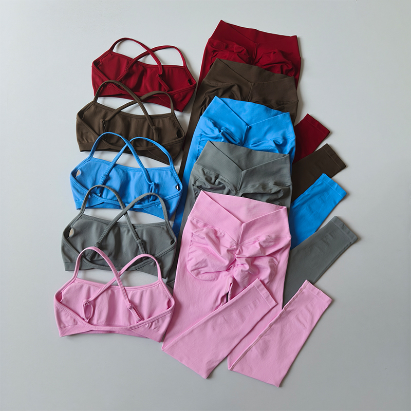 Pilates Yoga Legging - Setelan Fitness Peach Buttock 2PCS Legging