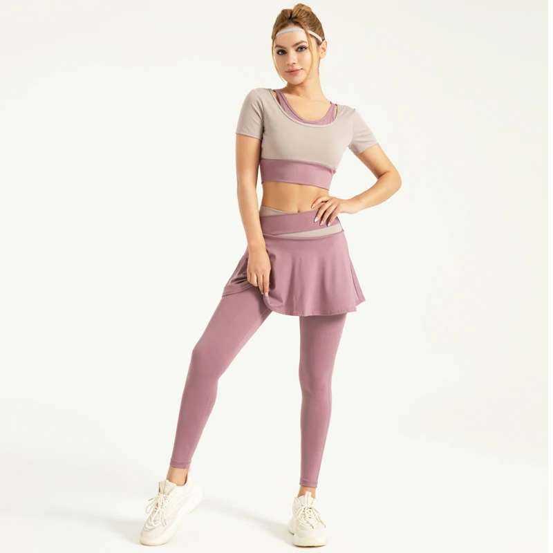 Pilates Yoga Morning - Set Rok Tenis Yoga Gym Wanita