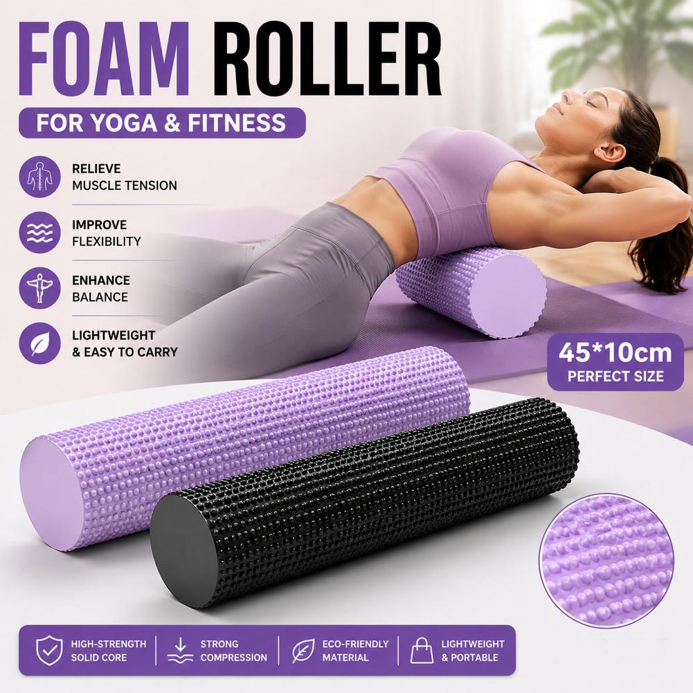 Pilates Yoga Stretching - Alat Pijat Berbentuk Silinder dari Busa