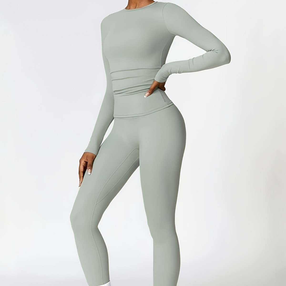 Setelan yoga ketat lengan panj - Pilates Yoga Origin ulasan dan harga