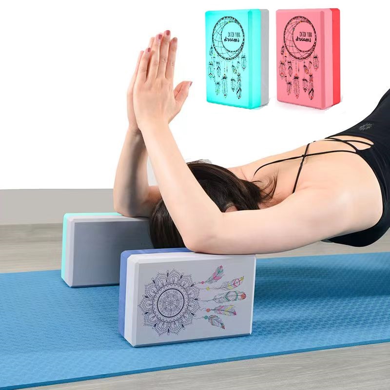 Dua warna EVA blok Yoga Gym bu - Pilates Yoga Block Exercises ulasan dan harga