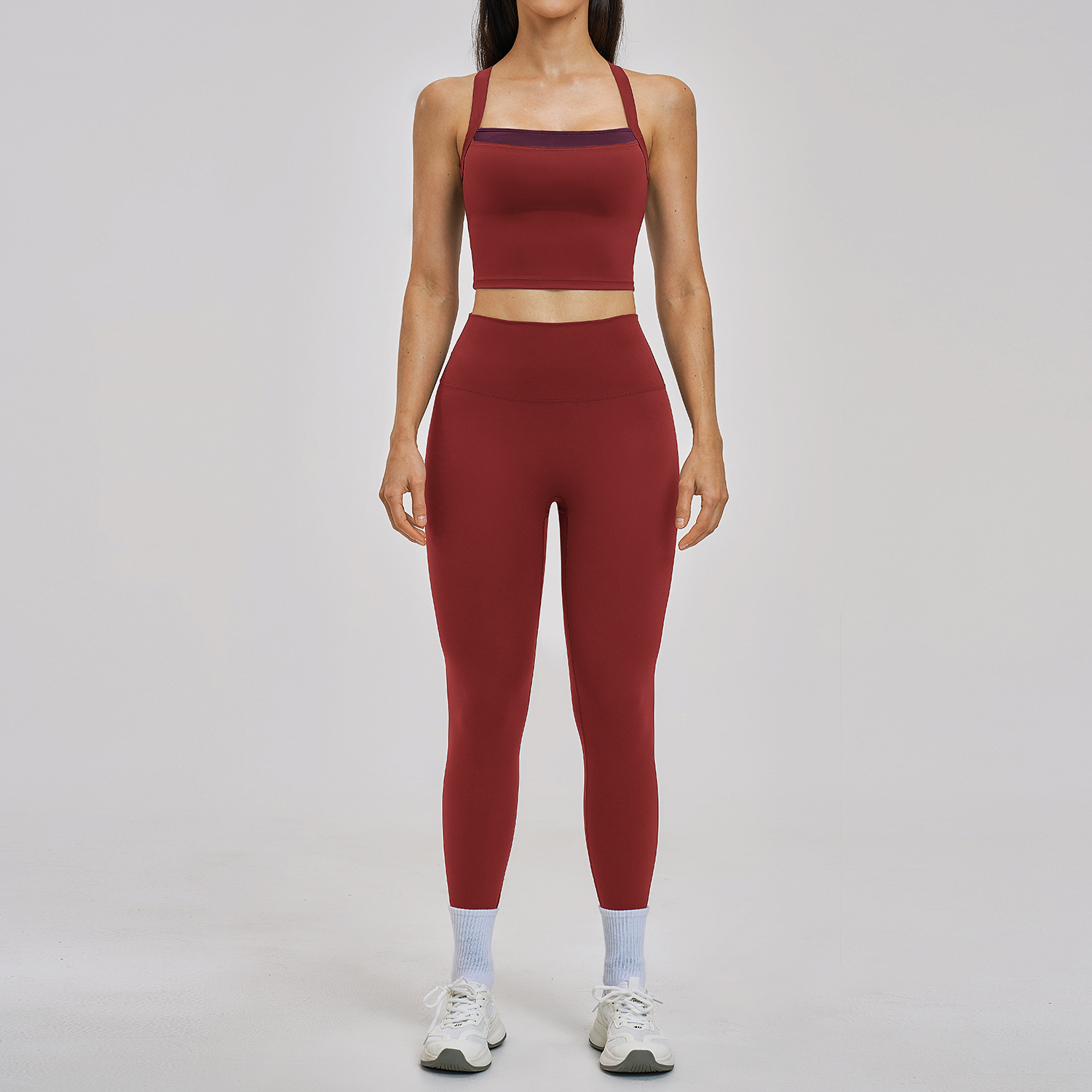 2PCS Setelan Yoga Wanita Pakai - Pilates Yoga Legging ulasan dan harga