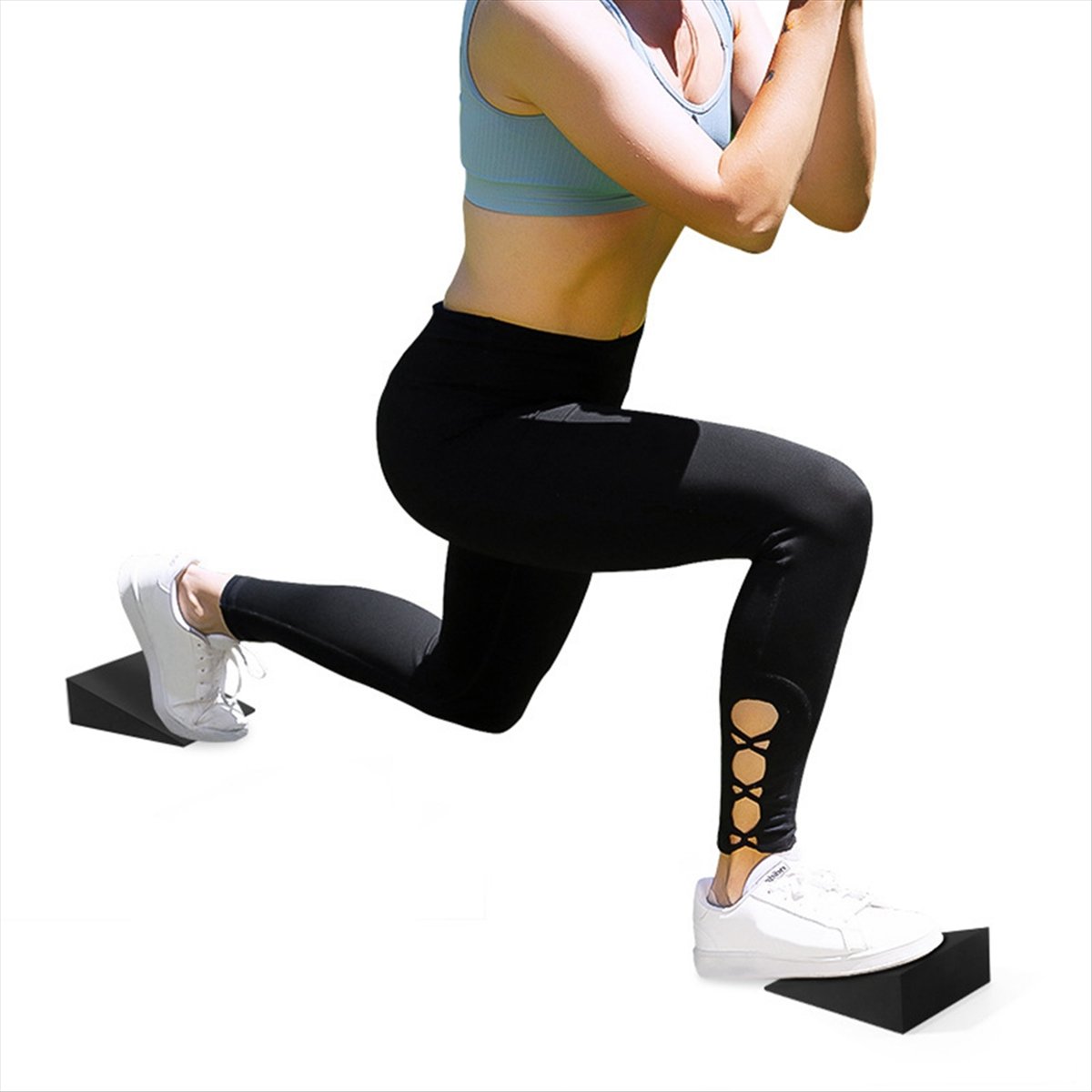 ABXY 2 Buah Blok Yoga Wedge EV - Pilates Yoga Stretching ulasan dan harga