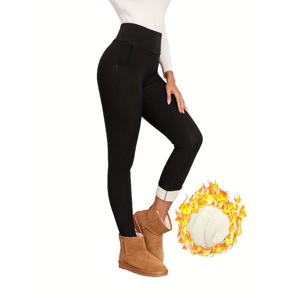 Legging Fleece Pinggang Tinggi - Pilates Yoga Legging ulasan dan harga
