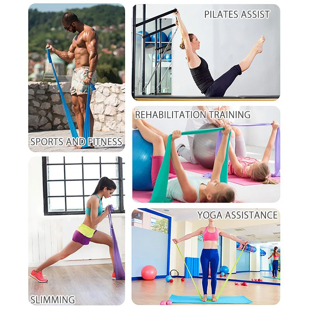 Panjang 200cm, Tali Resistensi - Pilates Yoga Stretching ulasan dan harga