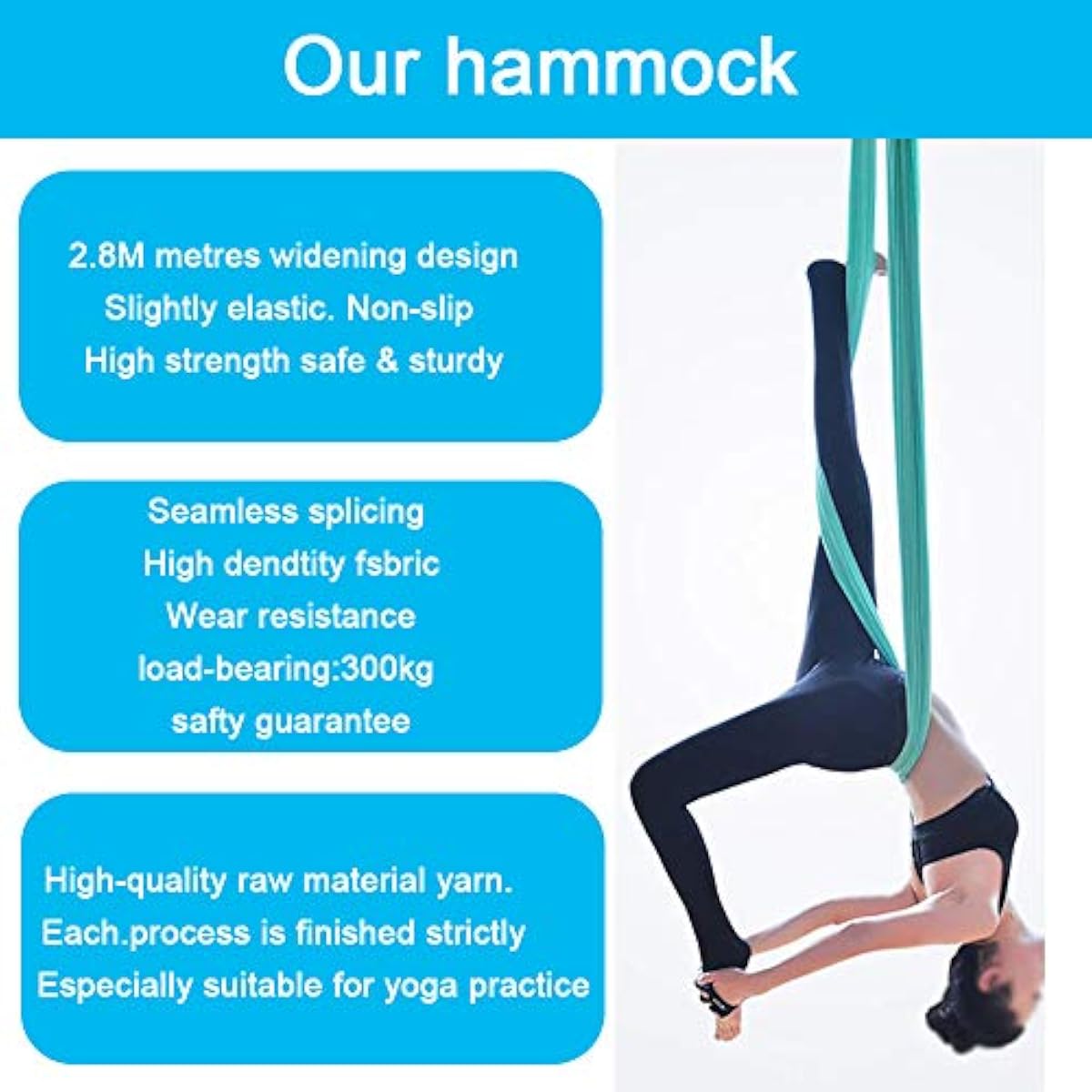 Hammock Yoga Udara 5M x 2.8M W - Pilates Yoga Aerial ulasan dan harga