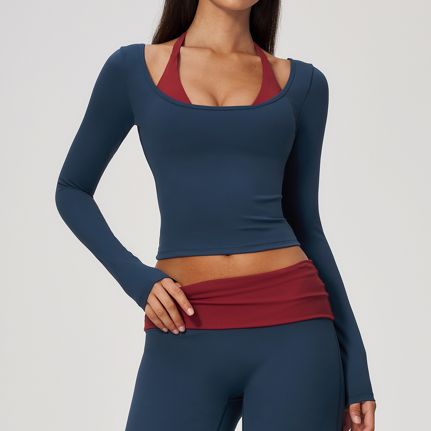 Atasan Yoga Halter 2-in-1 Mode - Yoga Strap Cotton ulasan dan harga