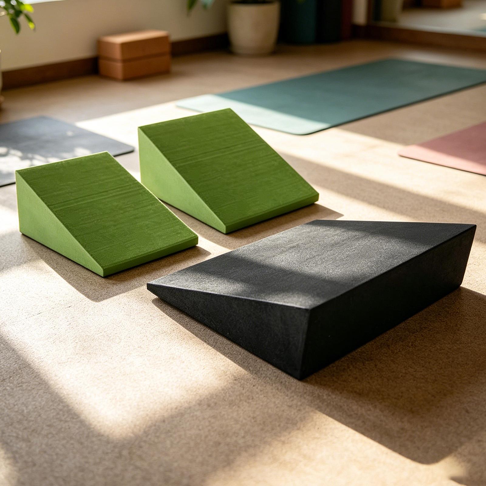 3 Buah Blok Yoga Wedge EVA Foa - Pilates Yoga Block Exercises ulasan dan harga
